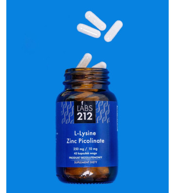 Suplement diety L-Lysine Zinc Picolinate (Lizyna z cynkiem) 45 kapsułek - LABS212 2