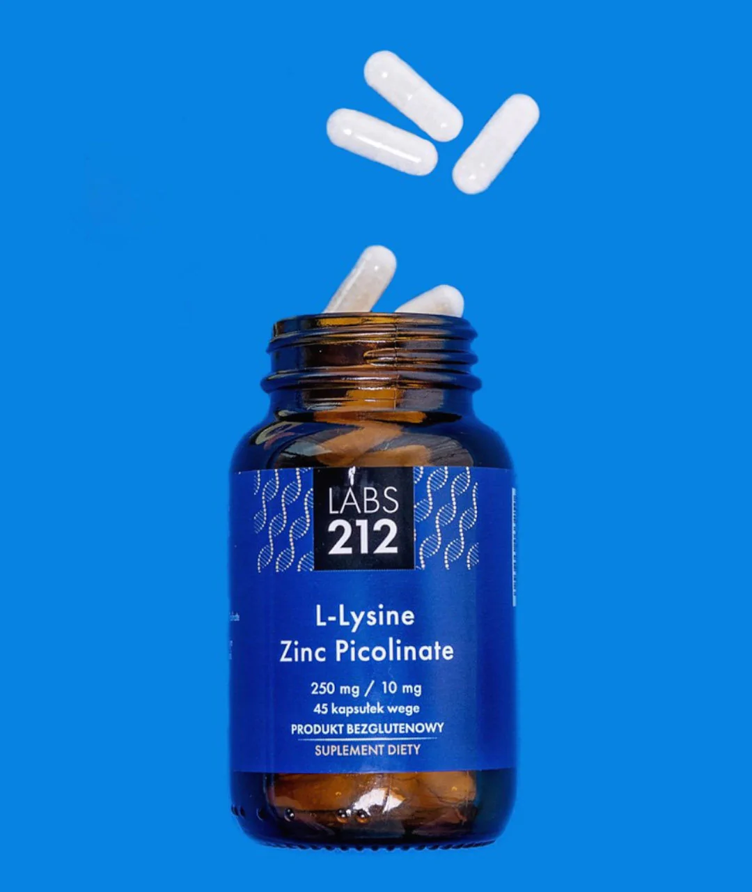 Suplement diety L-Lysine Zinc Picolinate (Lizyna z cynkiem) 45 kapsułek widok