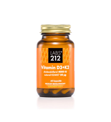 Dietary supplement Vitamin D3+K2MK7 (4000 IU) 60 pcs. - LABS212