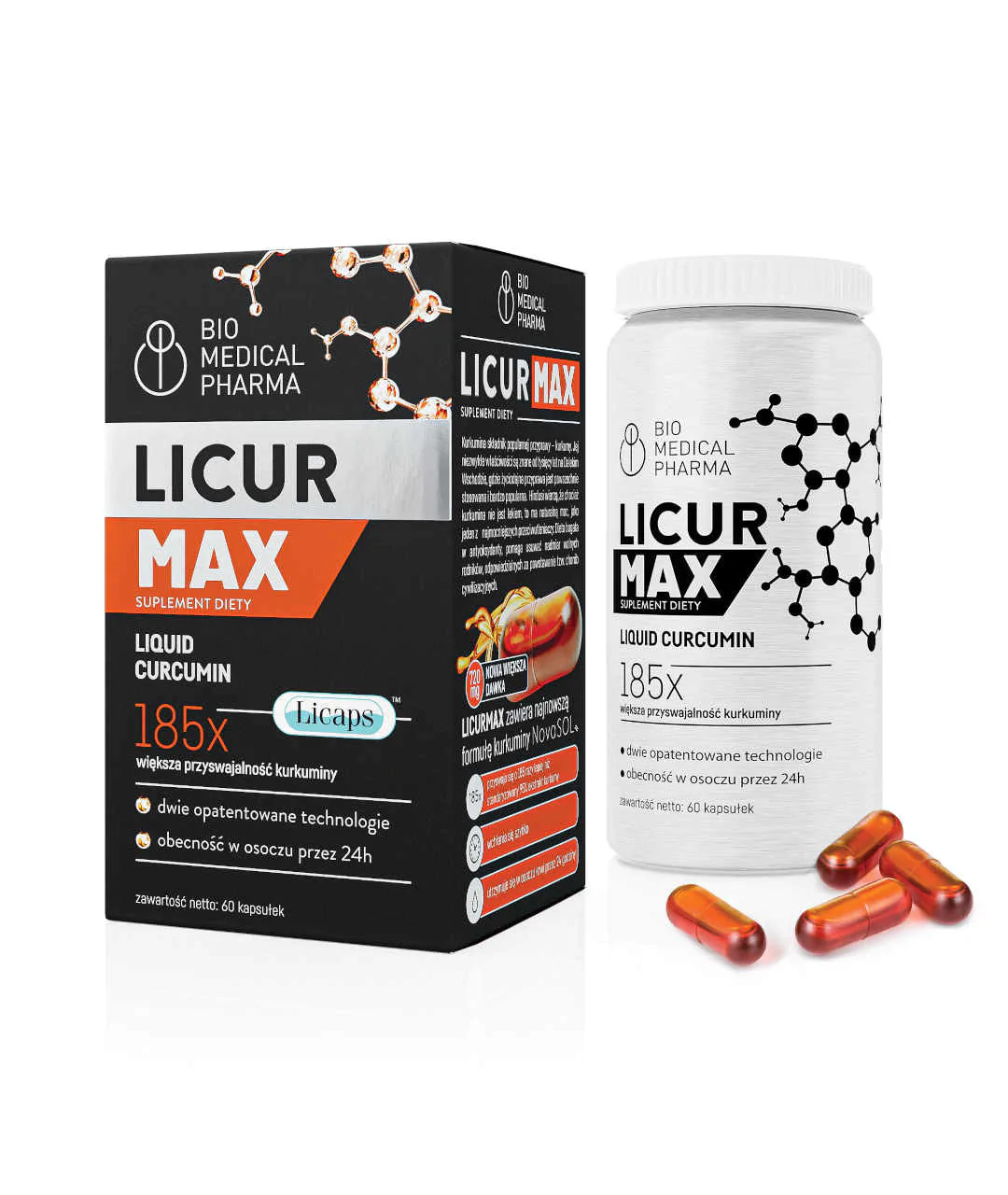 Licur Max 60 capsules package - visualization