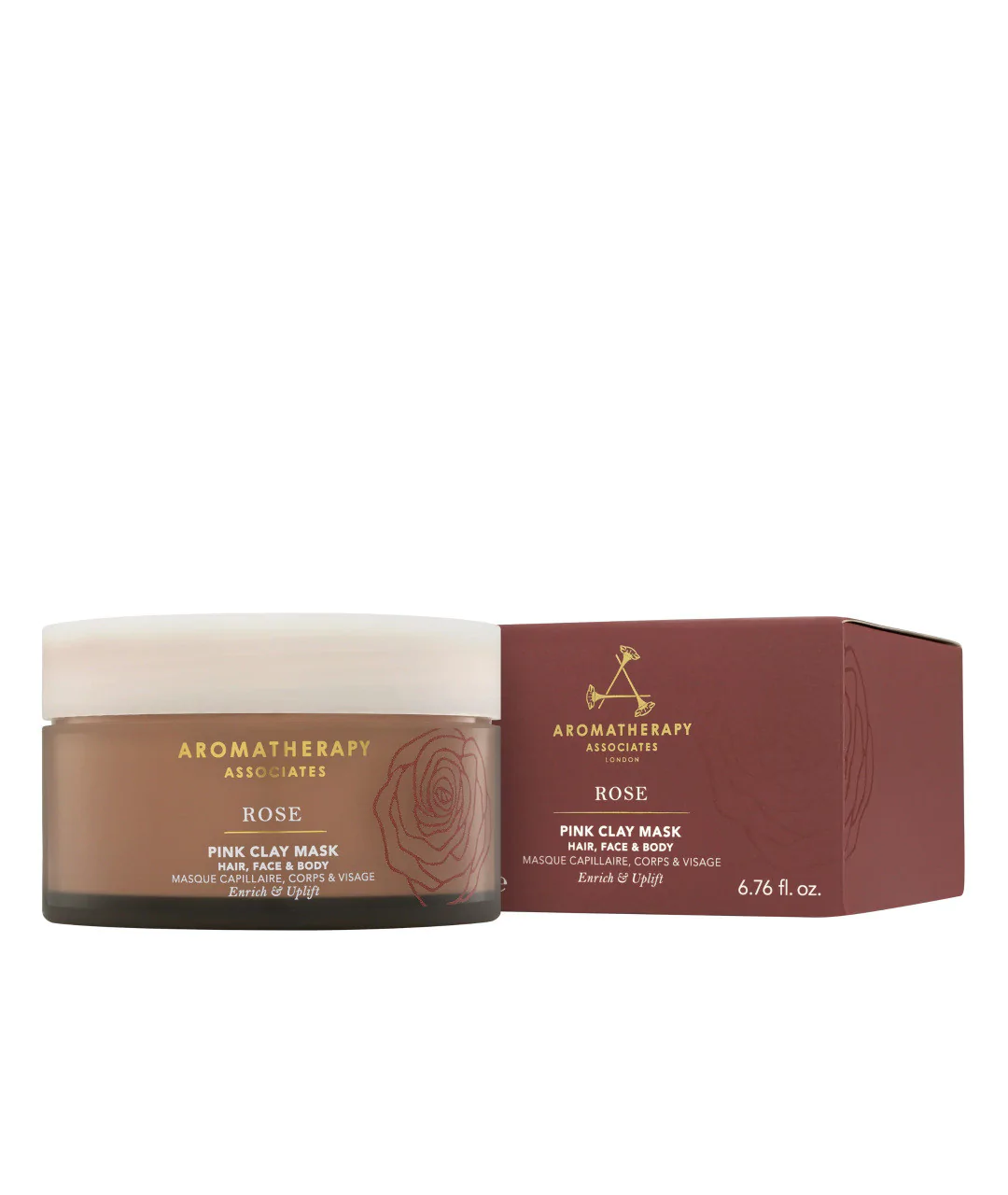 ROSE PINK CLAY MASK - Pink clay mask (face, body, hair) 200ml