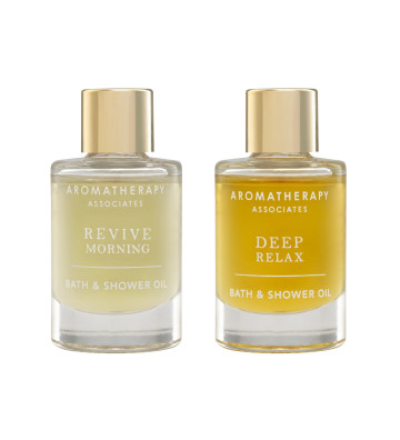 PERFECT PARTNERS - Set of 2 bath oils (Revive Morning and Deep Relax) 2x9ml. - Aromatherapy Associates 2