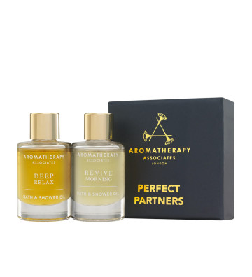 PERFECT PARTNERS - Set of 2 bath oils (Revive Morning and Deep Relax) 2x9ml. - Aromatherapy Associates