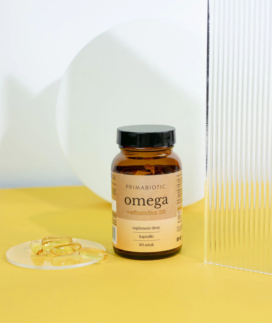 Omega+ Witamina D3 - kapsułki 60 kapsułek opakowanie - wizualizacja
