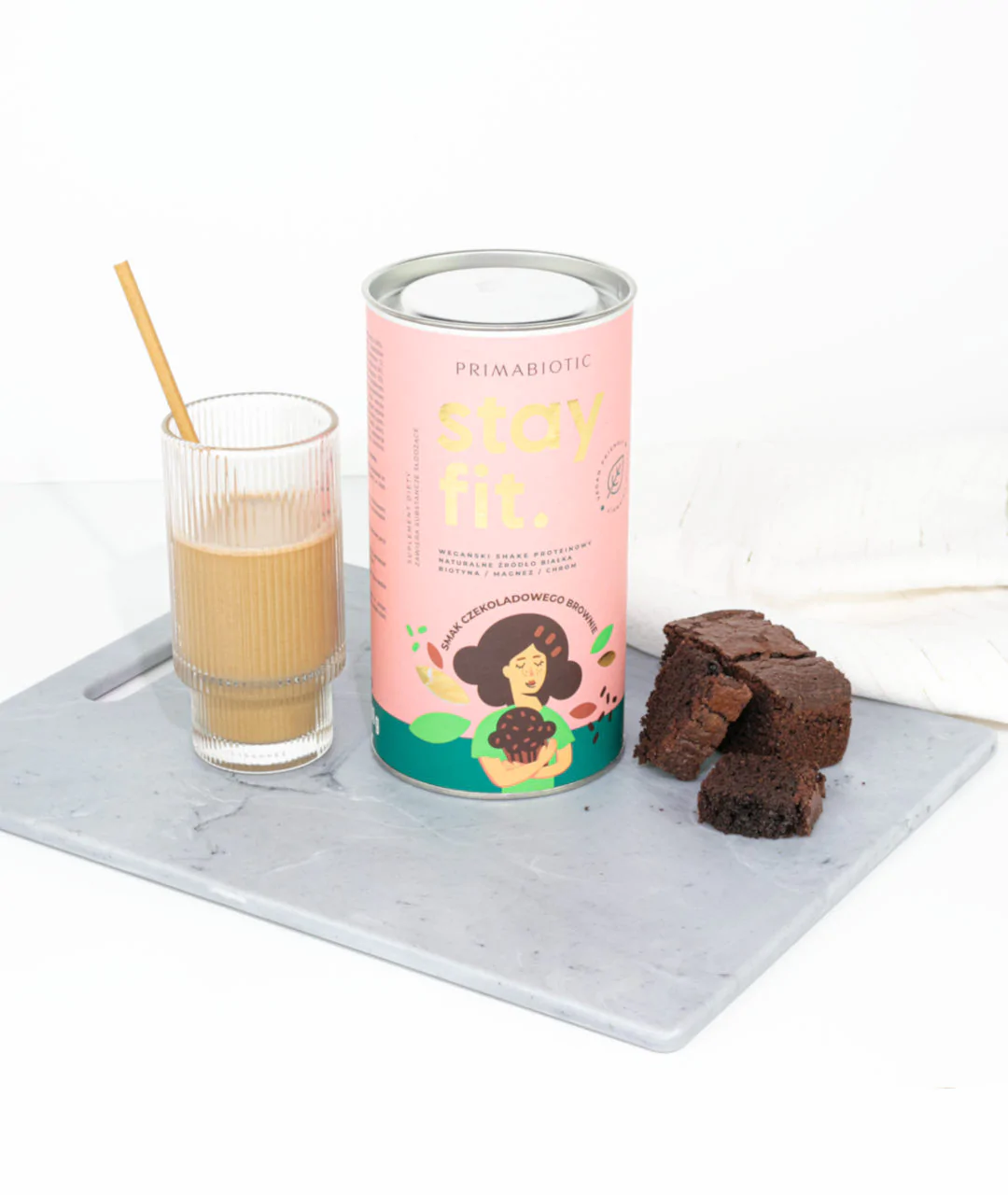 Stay Fit chocolate brownie flavor 500 g package