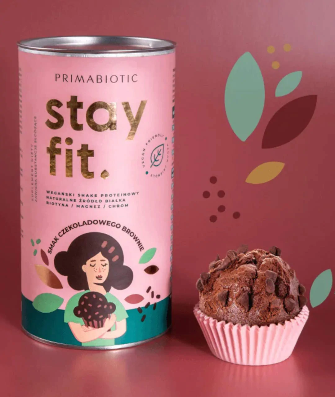Stay Fit chocolate brownie flavor 500 g package - visualization