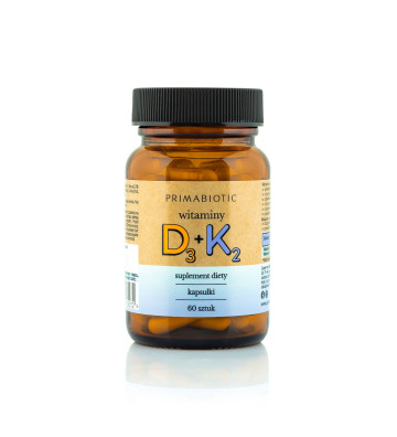Vitamin D3+K2 - capsules 60 pcs. - Primabiotic 1