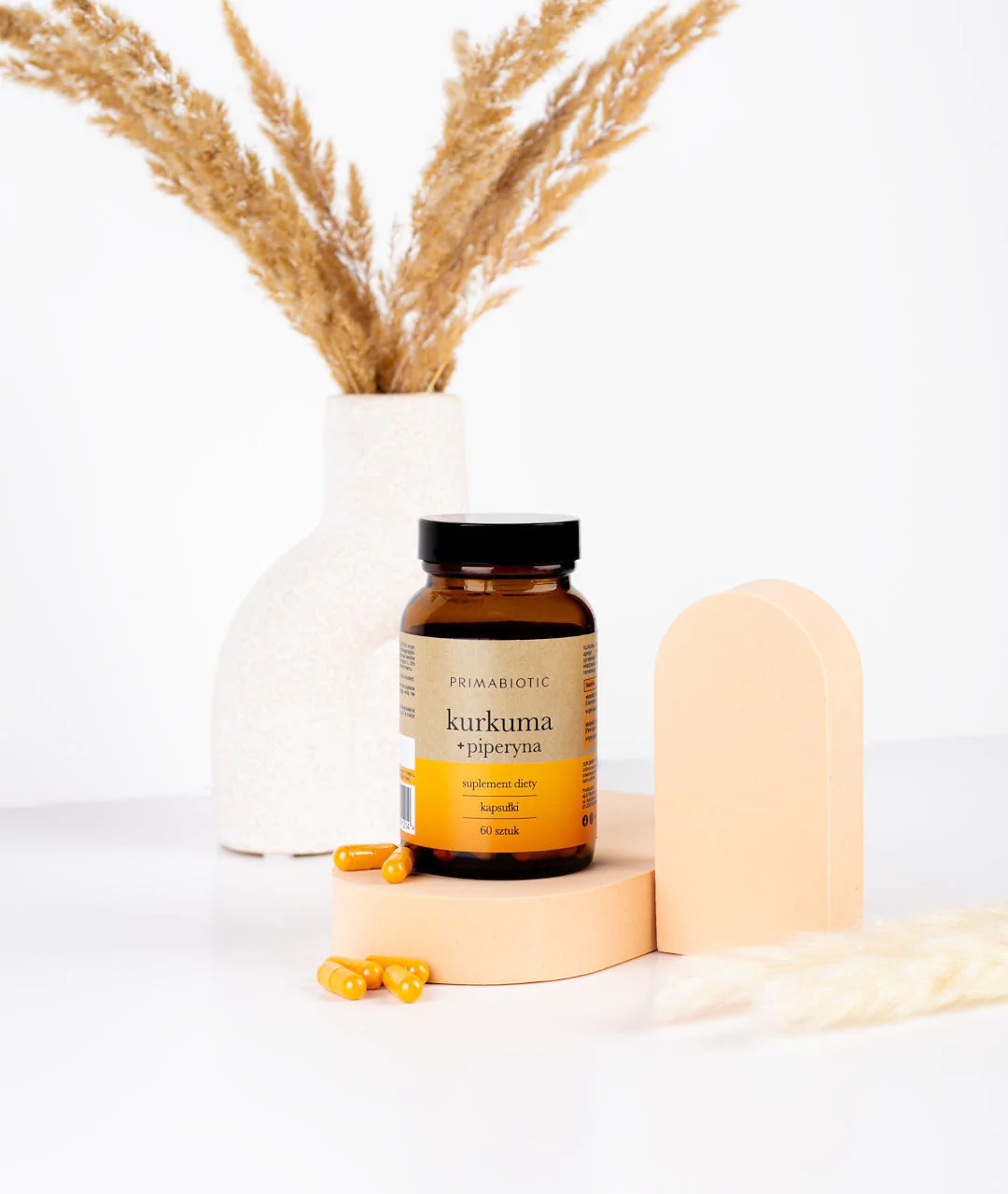 Turmeric capsules 60 capsules package