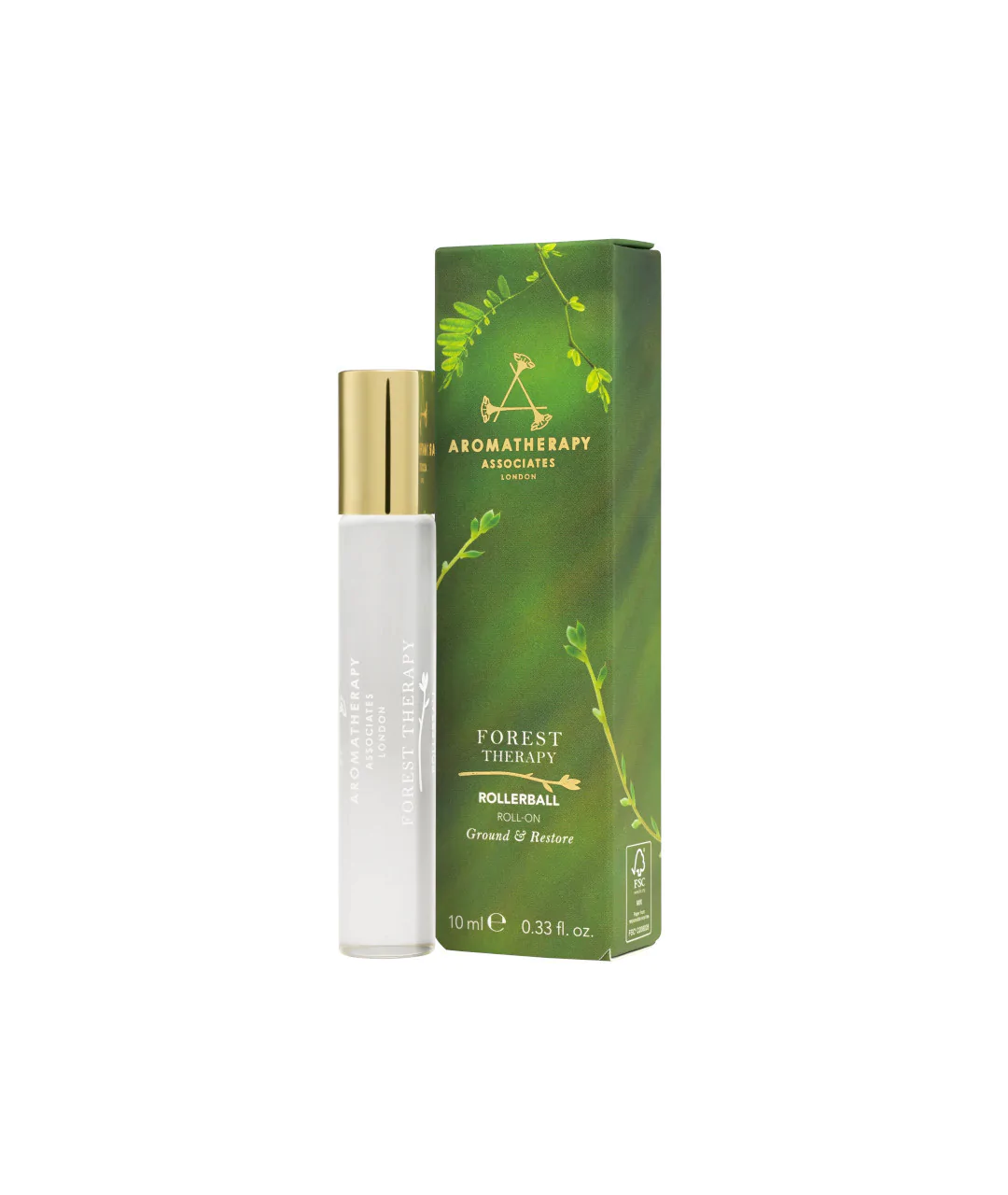 FOREST TERAPY ROLLERBALL - Forest Therapy wellness perfume 10ml with packaging.