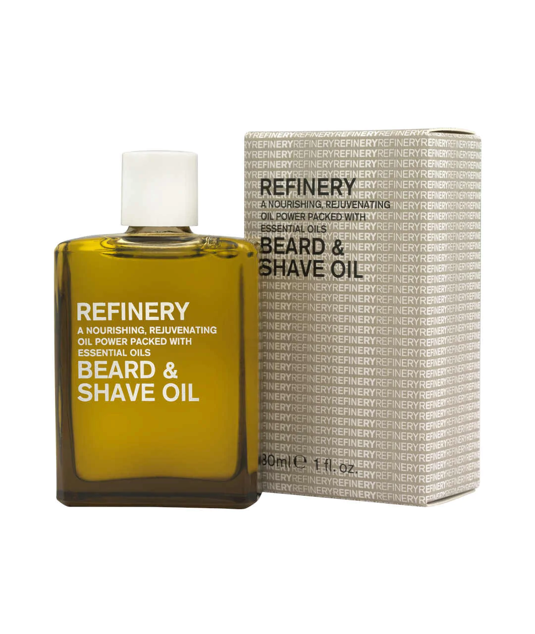 BEARD & SHAVE OIL REFINERY - Olejek do golenia i pielęgnacji brody 30ml z opakowaniem