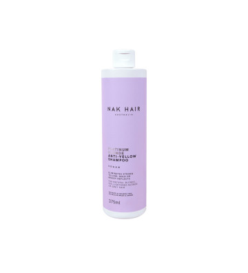 Platinum Blonde - Strongly toning shampoo to eliminate pronounced yellow and copper highlights 375ml - Nak Haircare 1