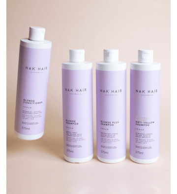 Blonde Plus - toning shampoo to eliminate yellow and copper highlights 375ml - Nak Haircare 2