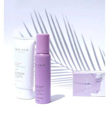 Blonde Plus 10V - pianka tonująca, stworzona do kontroli niechcianych żółtych i miedzianych refleksów 143ml - Nak Haircare 2