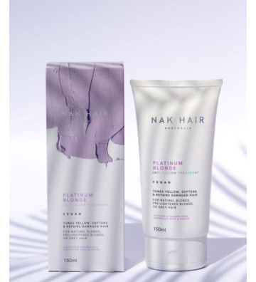 Platinum - exclusive mask against blonde hair yellowing, softens and regenerates hair in just 60 seconds 150ml - Nak Haircare 2