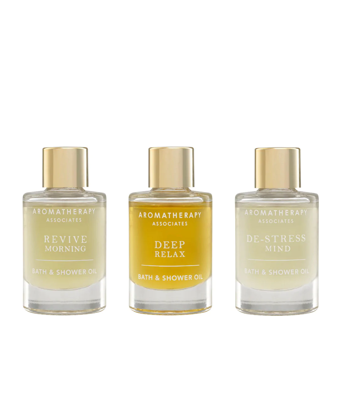 ESSENTIALS BATH & SHOWER OIL RELAX, DE-STRESS, REVIVE - Set of 3 bath oils Relax, De-Stress, Revive 3x9ml