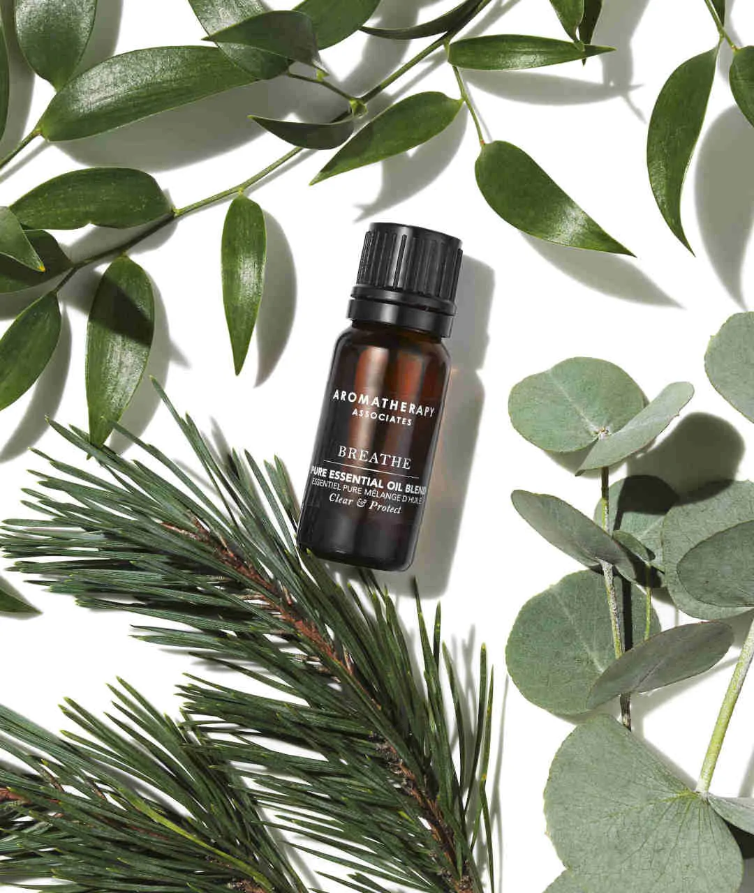 BREATH Pure Essential Oil Blend - Breath-enhancing inhalation oil 10ml with image pack.