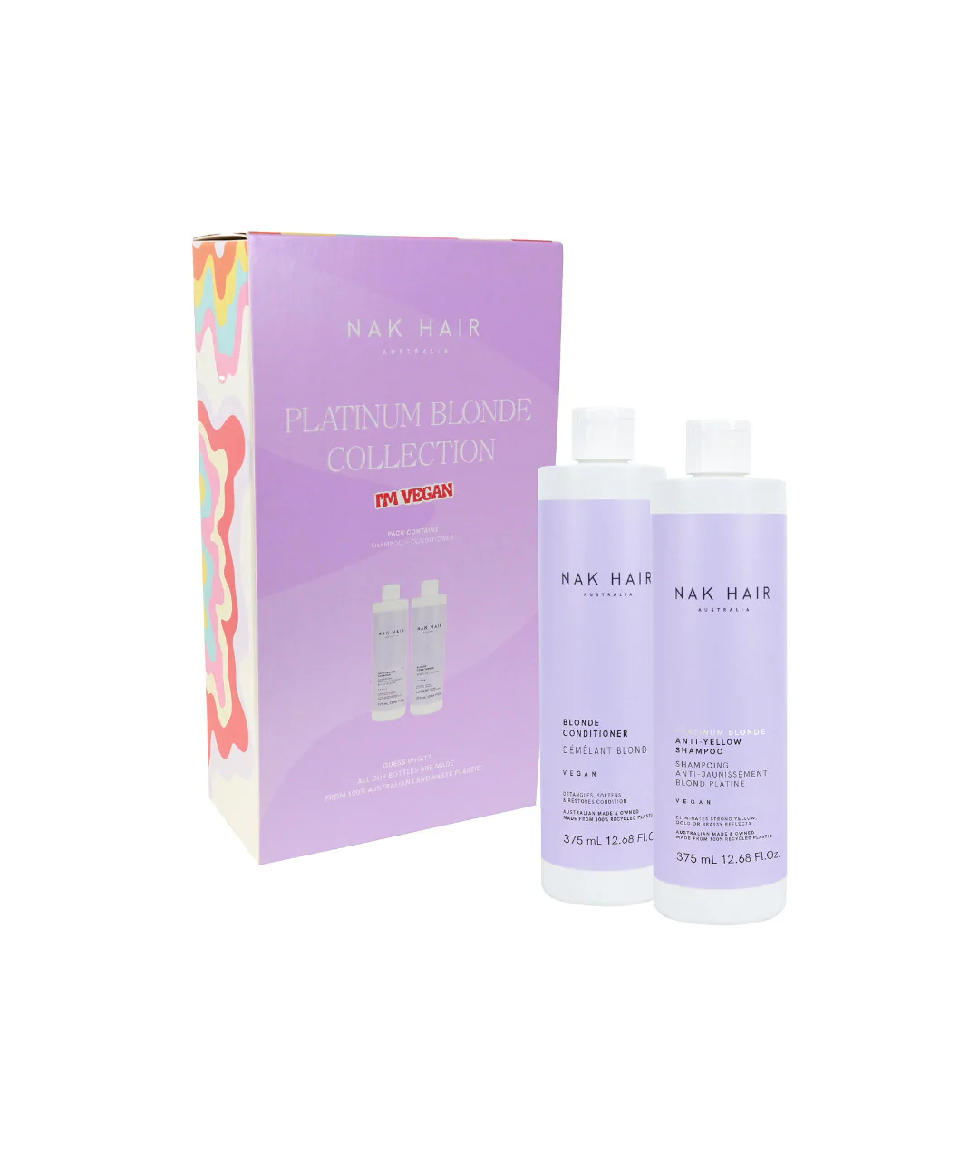 Blonde Platinium - zestaw mocno tonujący do włosów blond 375ml+375ml opakowanie