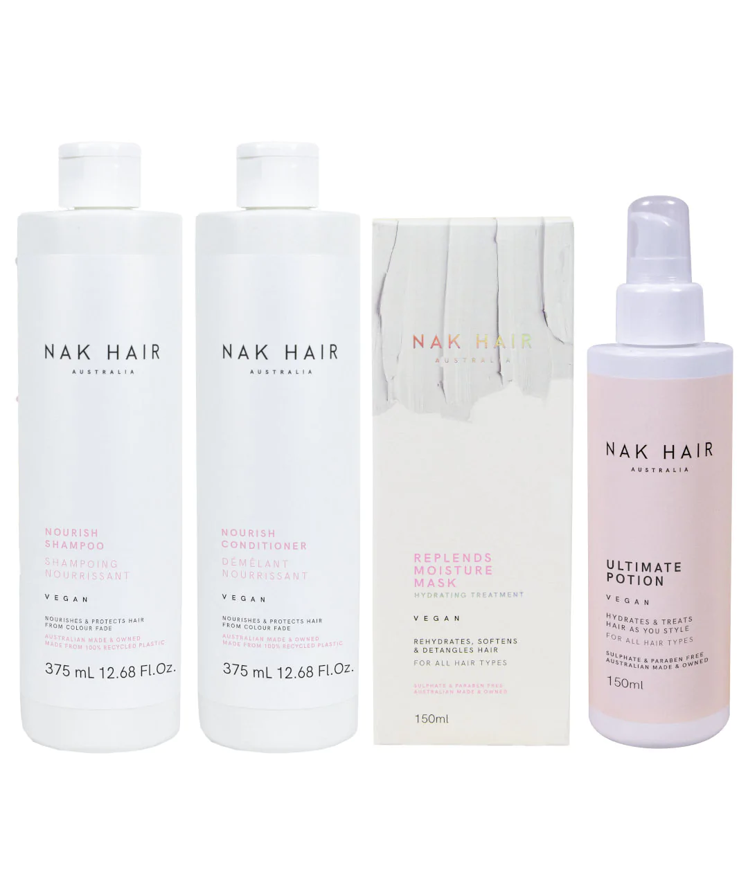 Norish - moisturizing and regenerating set 375ml+375ml+150ml+150ml