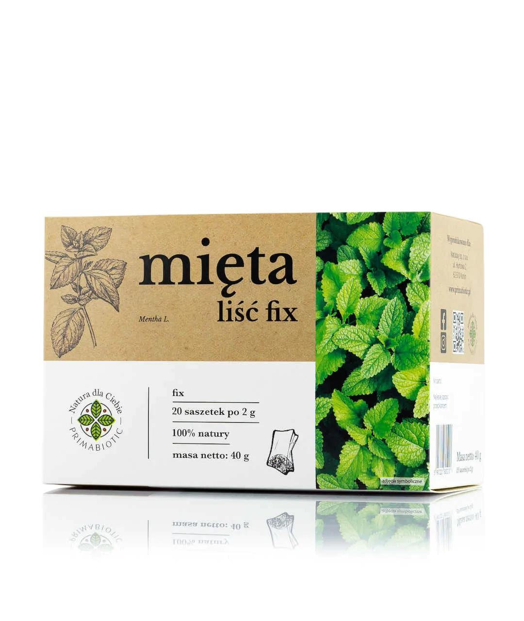 Mięta liść fix 20 x 2 g opakowanie