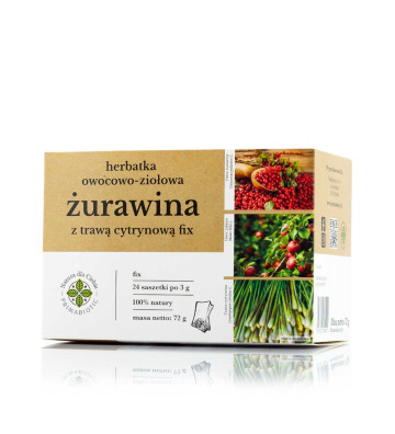 Herbatka owocowa-ziołowa Żurawina z trawą cytrynową fix 24 x 3 g - Primabiotic 2