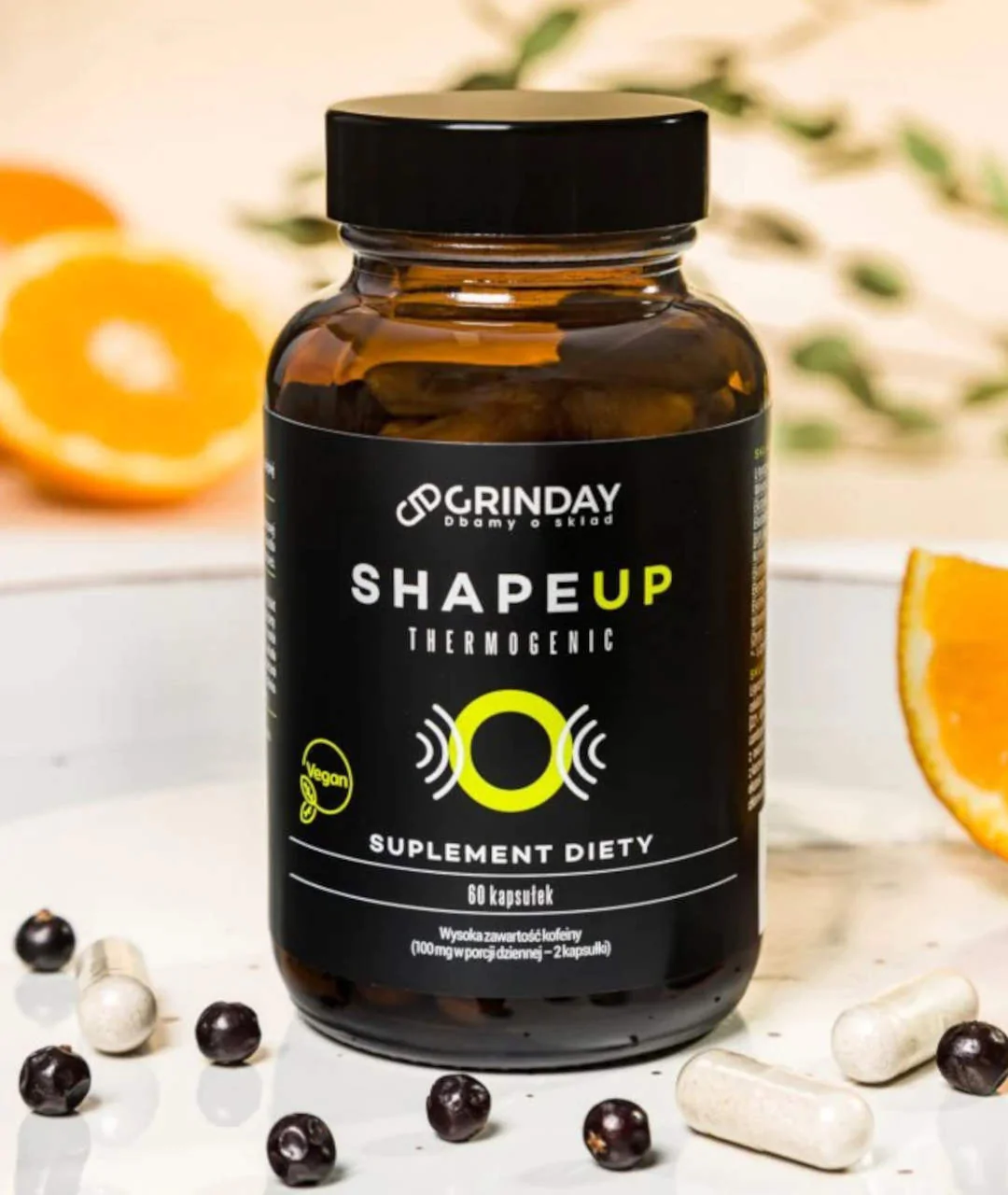 Grinday Shape Up Thermogenic - Thermogenic Fat Burner 60 Capsule Pack.