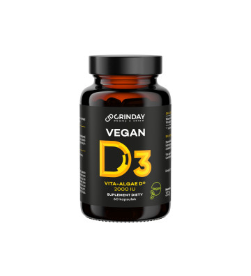 Grinday Vegan D3 wegańska witamina D3 60 Kapsułek