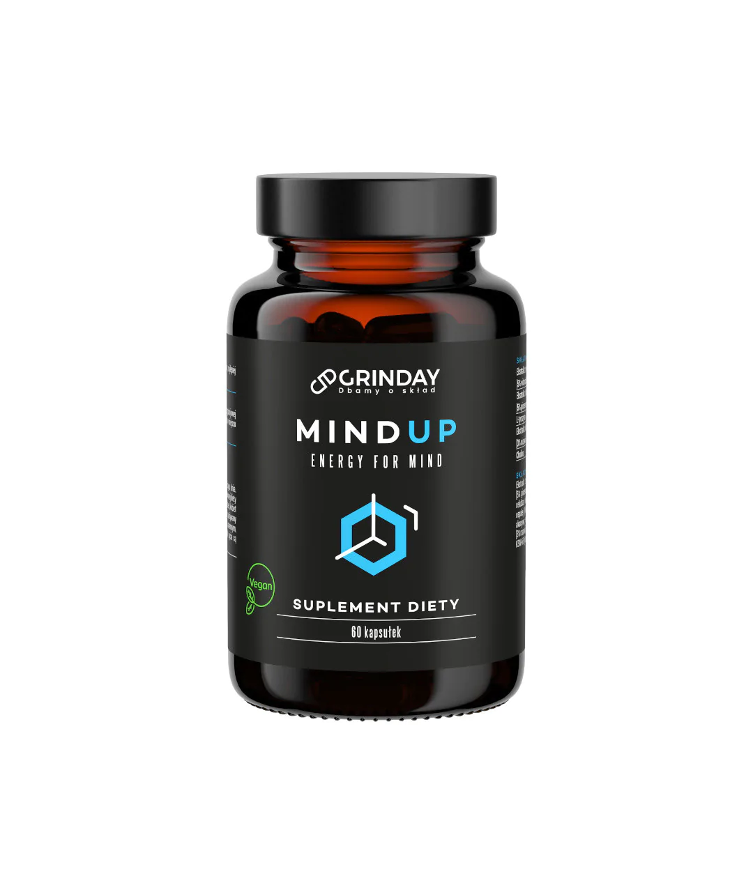Grinday Mind Up Energy For Mind - Pamięć Koncentracja 60 Kapsułek opakowanie Grinday Mind Up Energy For Mind - Pamięć Koncentracja 60 Kapsułek opakowanie