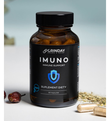 Grinday Imuno - Immune Support - Wsparcie Odporności 60 Kapsułek opakowanie - wizualizacja