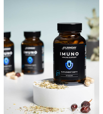 Grinday Imuno - Immune Support - Immune Support 60 Capsules package from afar.