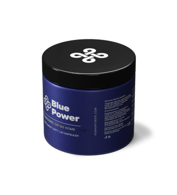 Blue Power 60 capsules background package