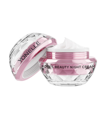 Roses Beauty Cream Saturated with Roses for Face and Under the Eyes for Night 50 ml. - YONELLE 4