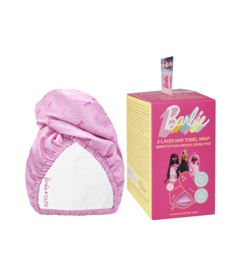 Dwustronny ręcznik-turban Double Sided Hair Wrap Sport&Satin Barbie™ - Glov 2