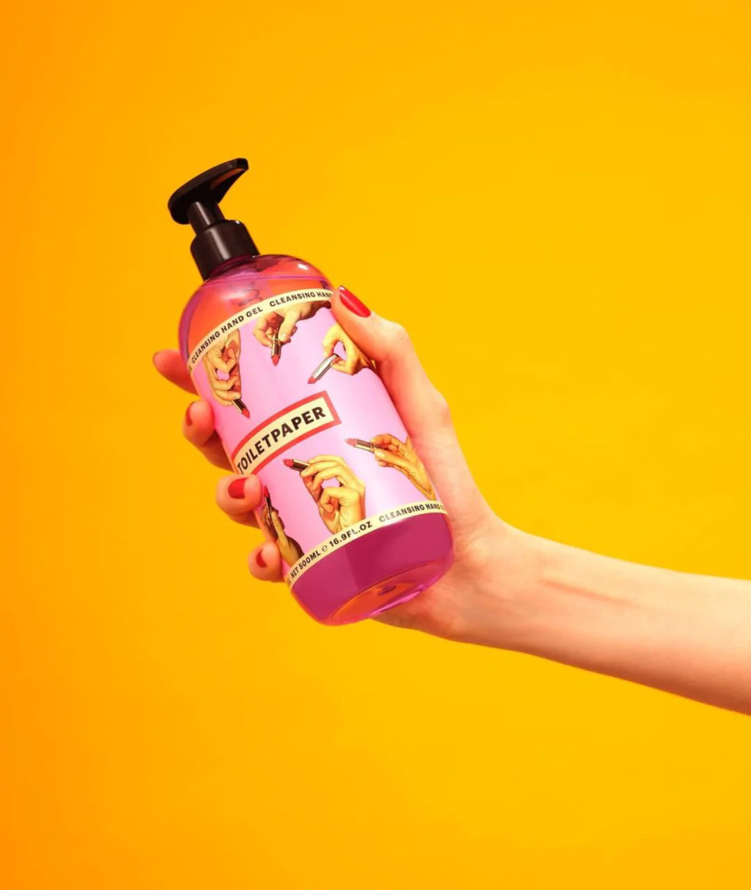 TOILETPAPER CLEANSING HAND GEL 500ml.