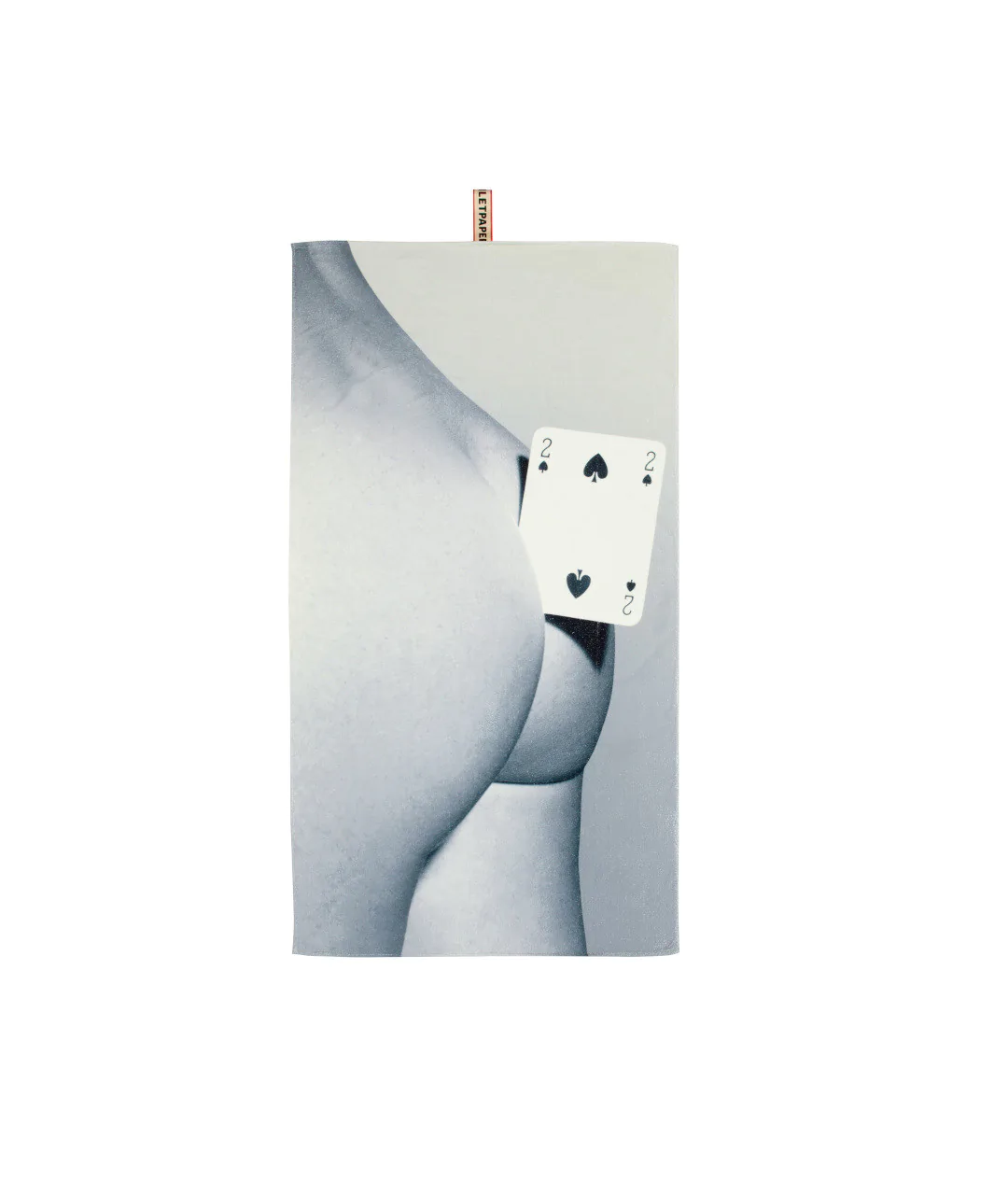 TOILETPAPER BEACH TOWEL "TWO OF SPADES" 100x180cm package.