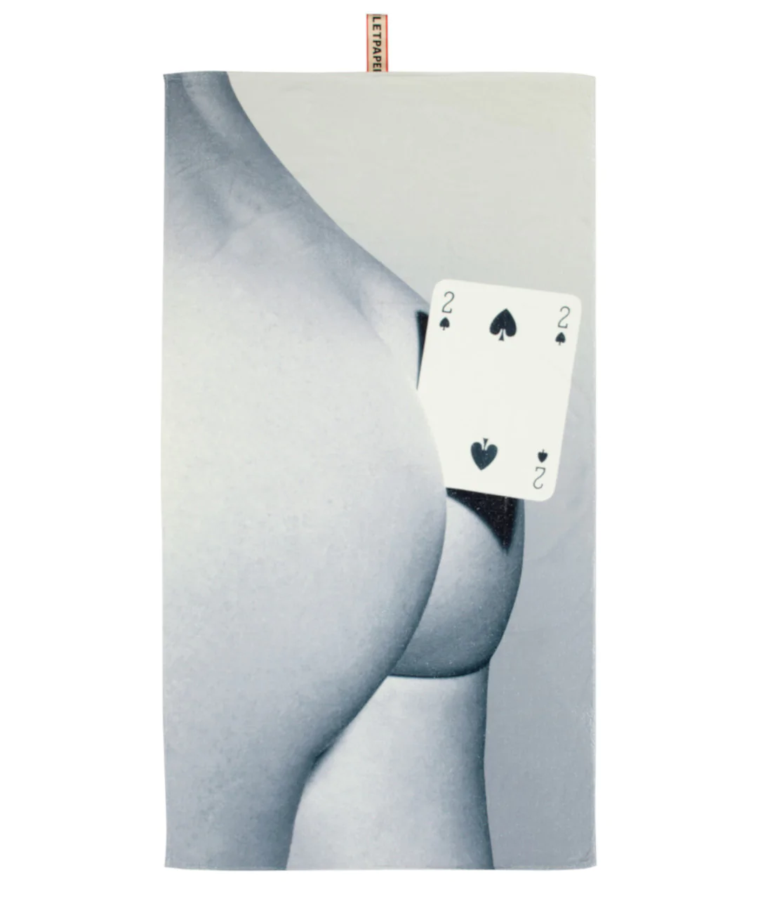 TOILETPAPER BEACH TOWEL "TWO OF SPADES" 100x180cm  opakowanie - wizualizacja