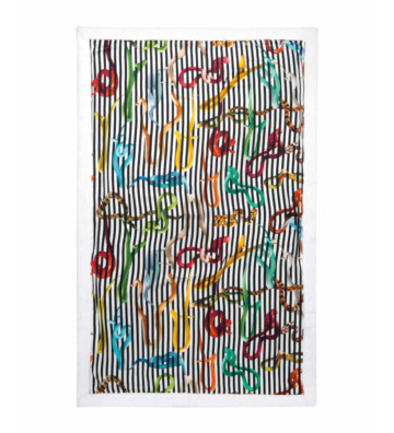 Ręcznik plażowy podwójny "SNAKES/STRIPES" 95x200cm - Toiletpaper Beauty