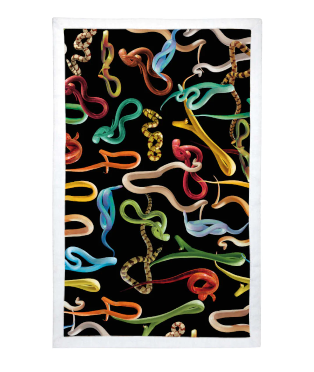 TOILETPAPER DOUBLE BEACH TOWEL "SNAKES/BLACK" 95x200cm