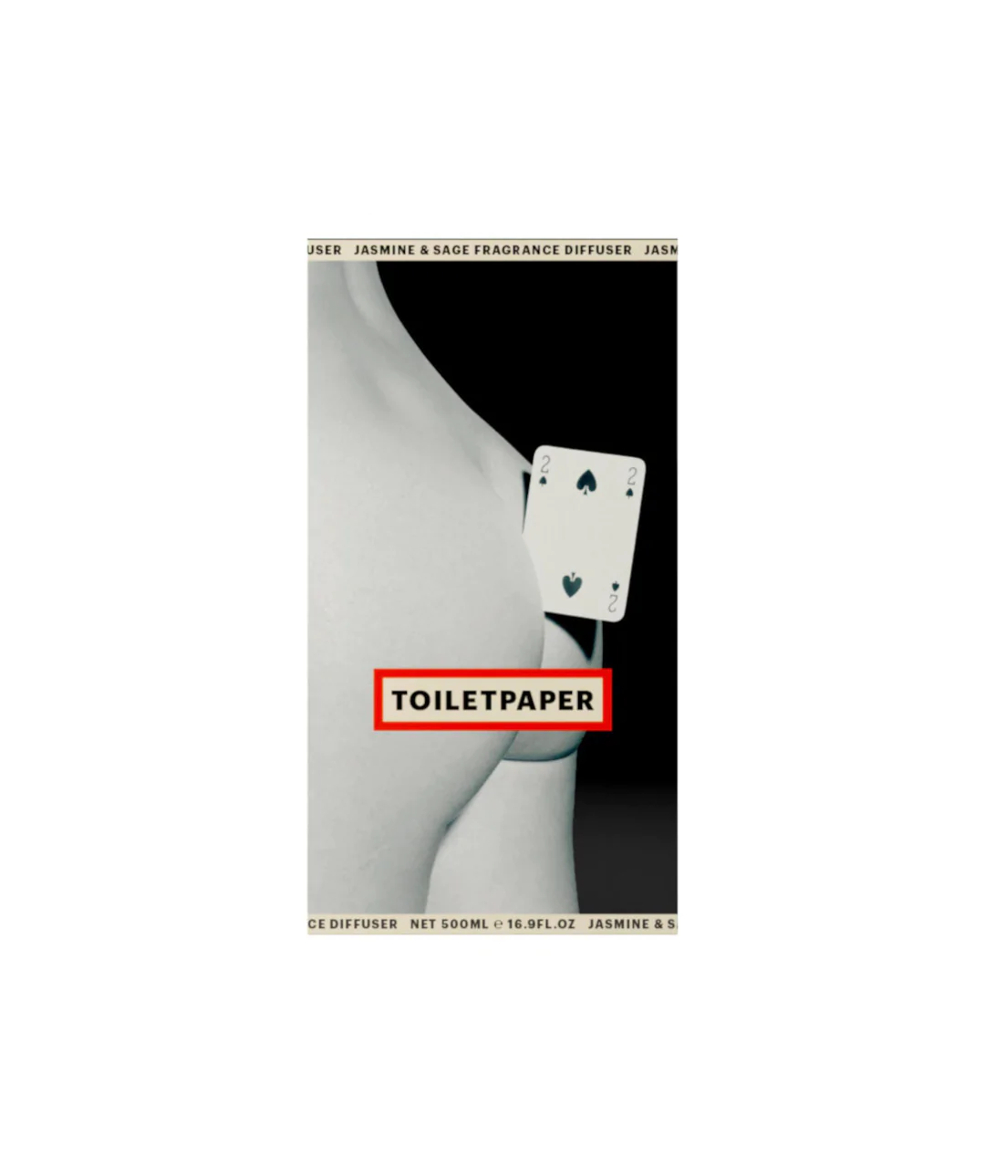 TOILETPAPER FRAGRANCE DIFFUSER 500ml "TWO OF SPADES" (Jasmine & Sage)