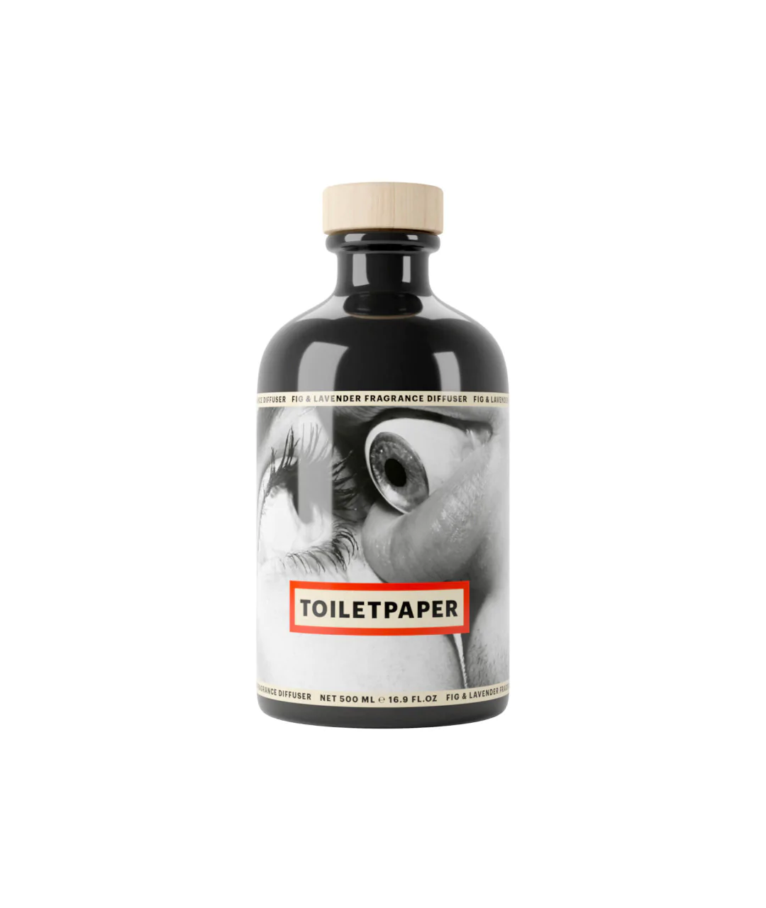 TOILETPAPER FRAGRANCE DIFFUSER 500ml "EYE & MOUTH" (Fig & Lanvender) packaging from afar