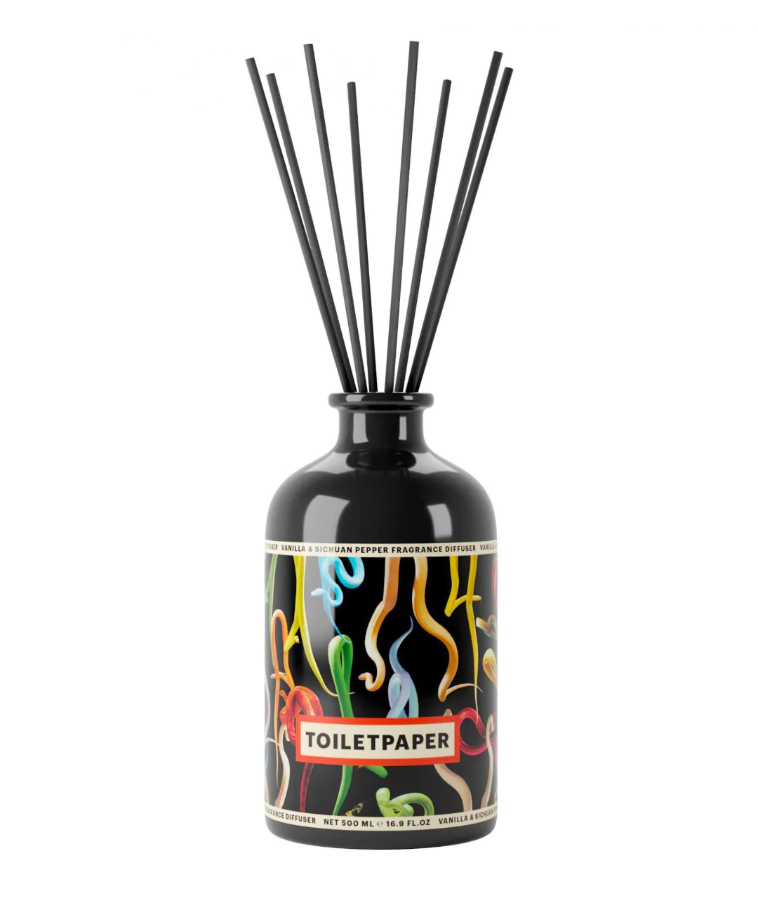 TOILETPAPER FRAGRANCE DIFFUSER 500ml "SNAKES" (Vanilla & Sichuan Pepper) package. TOILETPAPER FRAGRANCE DIFFUSER 500ml "SNAKES" (Vanilla & Sichuan Pepper) package.