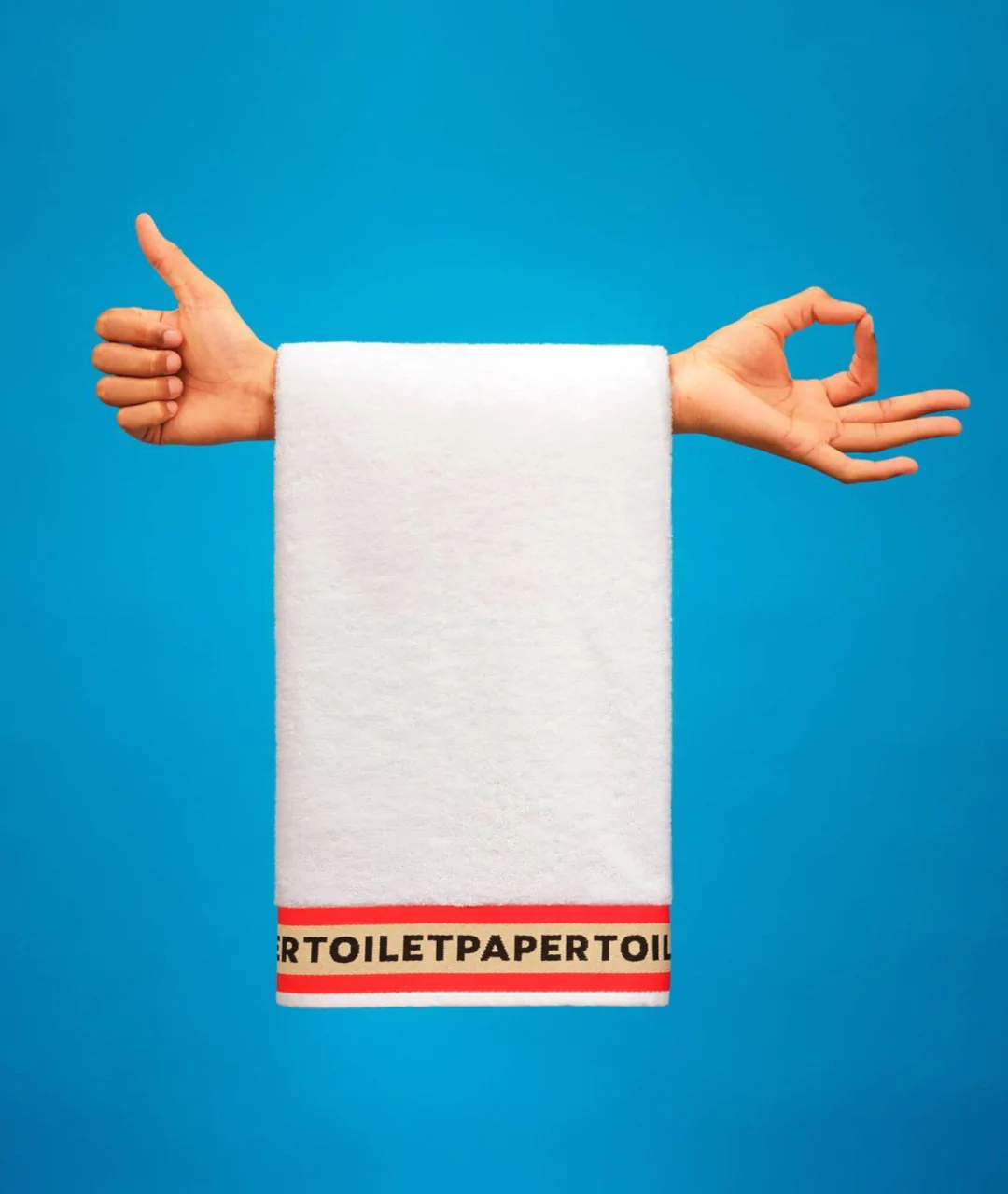 TOILETPAPER BATH TOWEL 80x150cm  opakowanie - wizualizacja