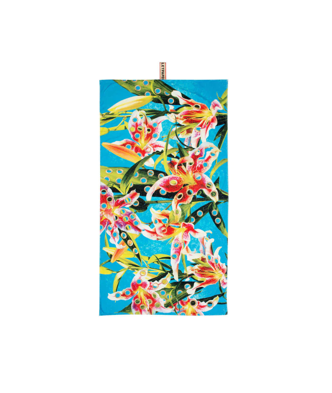 TOILETPAPER BEACH TOWEL "FLOWERS" 100x180cm package - visualization