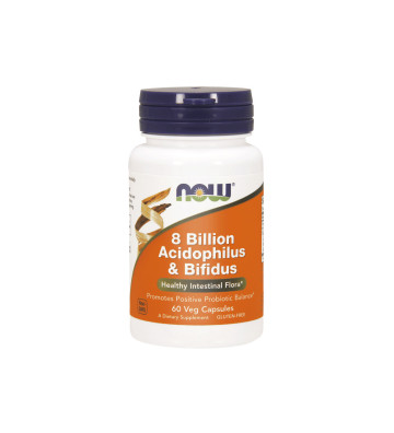 8 mld Acidophilus & Bifidus 60 szt. - NOW Foods 1