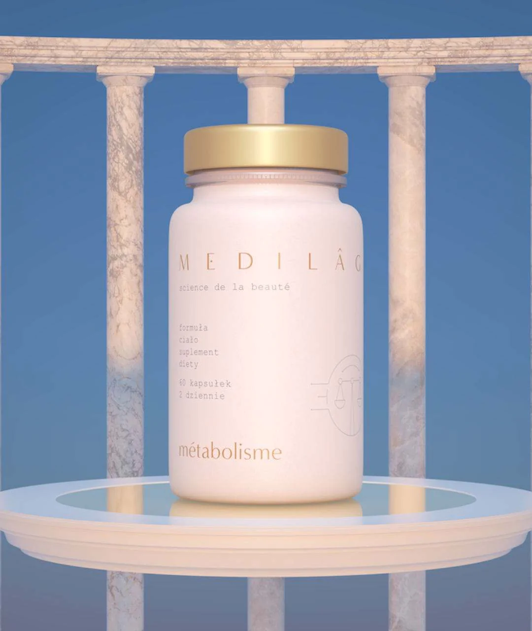 Dietary supplement Métabolisme 60 capsules arranged