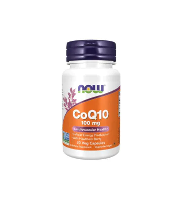 Koenzym Q10 100 mg z głogiem 30 szt. - NOW Foods