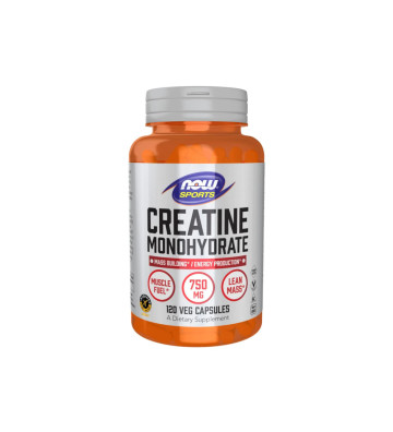 Kreatyna  Monohydrat 750 mg (Creatine Monohydrate) 120 szt. - NOW Foods 1
