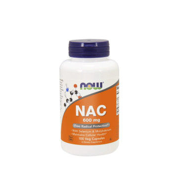 NAC N-Acetylocysteina 600 mg 100 szt. - NOW Foods