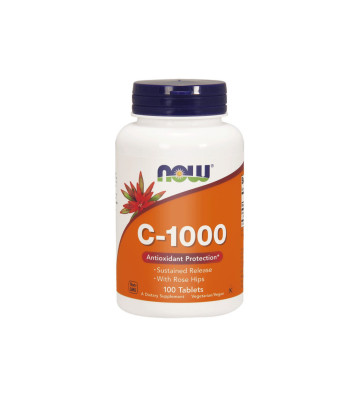 Vitamin C 1000 mg with rosehip 100 pcs. - NOW Foods 1