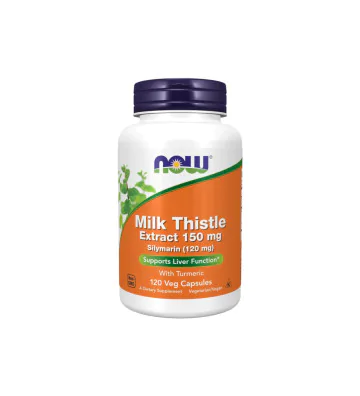 Wyciąg z nasion ostropestu 150 mg  (Silymarin Milk Thistle) 120 szt. - NOW Foods 1