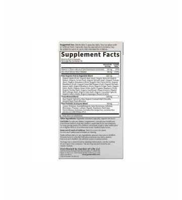 Vitamin Code Raw Zinc - 60 vegan capsules. - Garden of Life 3